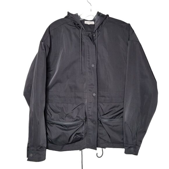 Good American Hooded Volume Jacket coat GP0784 BLACK womens Size 1 Small - Picture 2 of 8